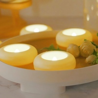 Bougies flottantes activées par l'eau en plastique écologique, LED réutilisable sans danger pour la décoration de mariage de piscine d'eau extérieure