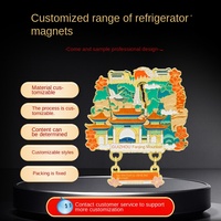 Imanes de Refrigerador Personalizados de Aleación de Zinc con Estilo Esmaltado, con Arquitectura de Áreas Escénicas, Regalos Creativos de Turismo Cultural