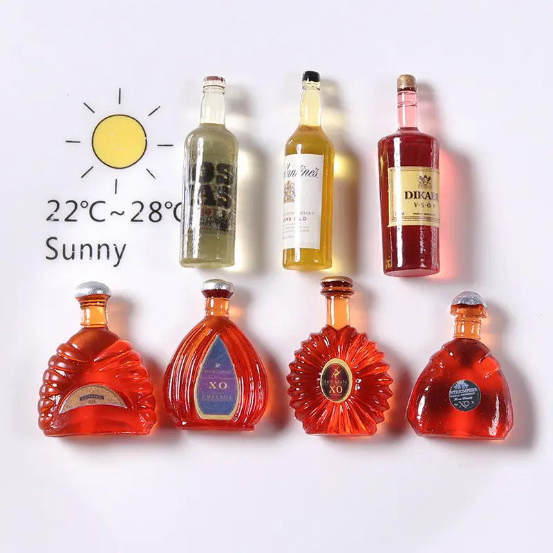 Simulación de la botella de vino de miniatura figuras Flatback resina accesorios cabujón encantos DIY Scrapbooking decoración de joyería artesanal
