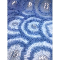 Tissu en dentelle de tulle 3D luxueux et coloré, orné de perles et de sequins brodés, idéal pour les robes de mariée nigérianes