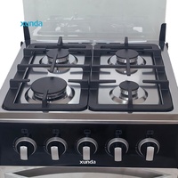 Cuisinière à gaz Xunda autoportante en acier inoxydable de 20 pouces, 4 brûleurs, four, appareil de cuisine, cuisinière à gaz avec four à gaz intégré électrique