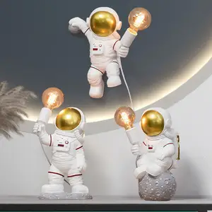 2022 새로운 도착 3D 우주선 빛 크리 에이 티브 수지 우주 비행사 동상 빛 sconce Astronauta 홈 오피스 우주 비행사 밤 램프