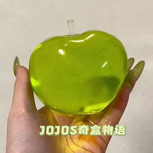 YIWUPOWER Boule sonore artisanale en huile de coco, transparente verte, douce, en forme de pomme, purement DIY, jouet promotionnel anti-stress pour enfants - Product Image 2