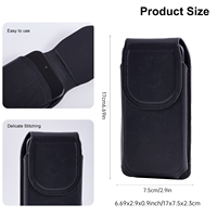 Étui de Téléphone en Cuir Véritable Imperméable de Sport en Gros, Pochette Holster avec Boucle de Ceinture, Sac Banane de Luxe pour Hommes iPhone 17 Pro Max