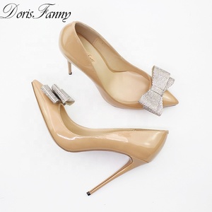Commercio all'ingrosso su misura di cristallo a punta di farfalla Sexy tacchi alti taglio poco profondo nero pump <span class=keywords><strong>scarpe</strong></span> da donna per la festa 12cm 10cm 8cm - Product Image 5