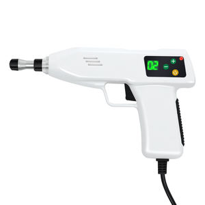 Профессиональный инструмент для снятия боли в спине, инструмент для коррекции импульсов хиропрактики с 10 головами, импульсный пистолет, белый/золотой/синий - Product Image 4