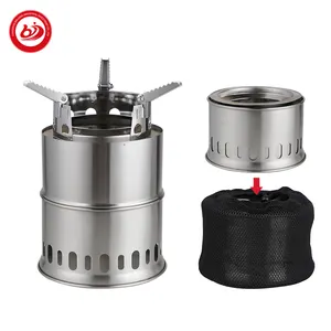 Portable Outdoor Camping Fire Pit Stainless Steel Camping Stove Portable Winter Heating Stove Trivet Firewood Stove For Cooking