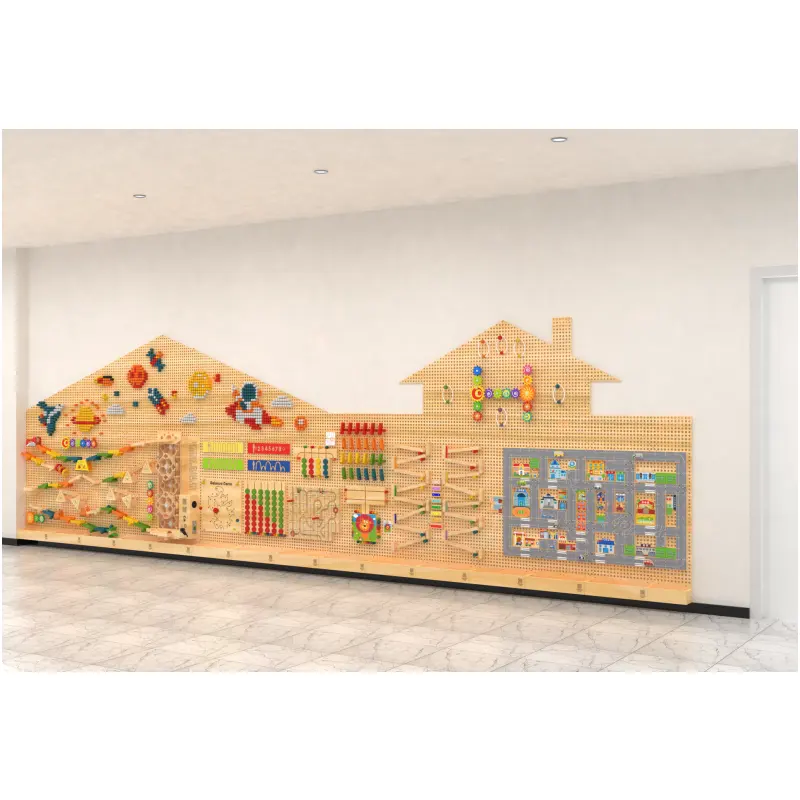 Desain baru Panel dinding interaktif pendidikan dinding bermain permainan untuk taman kanak-kanak aktivitas dalam ruangan peralatan bermain untuk anak-anak