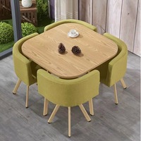 Prix de gros - Ensemble de table à manger extensible moderne et luxueux - 5 pièces - MDF 25 mm - 1 table et 4 chaises en métal - Fabricant de haute qualité