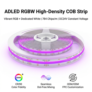 CRI90 RGBW COB LED <b>Strip</b> Light 24V High Density 784Chips/m Dotless Flexible RGBW LED Light <b>Strip</b> for Smart Home Decor - Product Image 4