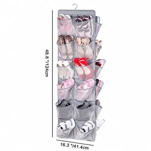 Organizador Colgante para Armario para Zapatos con Bolsillos de Malla Ampliados, Almacenamiento de Ropa Interior de Doble Cara - Product Image 4