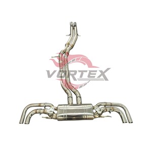 Tubo de escape de acero inoxidable Vortex Racing para el nuevo Audi RSQ8 4.0T V8 con puntas originales, piezas de ajuste de sonido. - Product Image 3