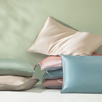 Taie d'oreiller en satin de soie doux et respectueux de la peau, couleur unie personnalisée, anti-frisottis, pour le soin des cheveux, vente en gros