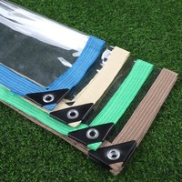 0.35 0.55mm Tewango 99.99% Transparan PVC Kanvas Terpal Penutup Balkon Jaring Jendela Tenda Pergola Layar Vertikal Anti Air