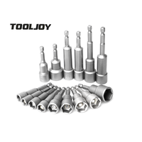 14 pièces longueur 65mm tournevis clé à douille spécification 6mm-19mm fort magnétisme manchon hexagonal buses écrou pilote pour outil électrique