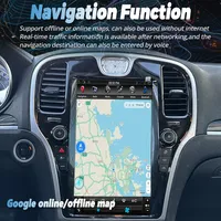 Lecteur vidéo multimédia de voiture Unité principale Carplay 13.6 pouces 128GB Pour Chrysler 300C 2012 2019 Android 12 Tesla Ecran GPS Navigation