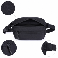 Sac banane personnalisé, sac à bandoulière, sac de taille en nylon avec logo personnalisé, vente en gros, fabricant OEM, étanche, pour voyage