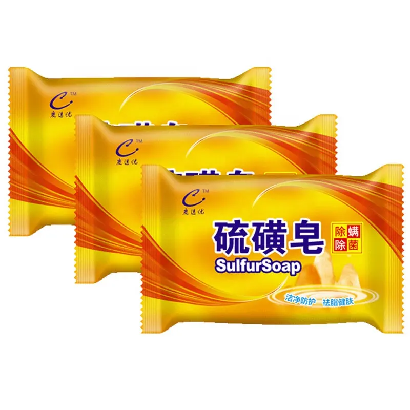 85g Sulfur Soap Oil-Control Acne Treatment Psoriasis Seborrhea Eczema Anti Fungus Bath Healthy Soaps Eczema