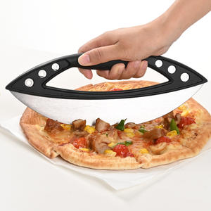 Cortador de Pizza Multifuncional Grande de Acero Inoxidable, Rebanador Semicircular, Herramienta para Hornear, Cuchillo Metálico Desechable con Caja - Product Image 5