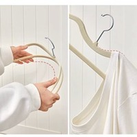 Cintre Minimaliste Ultra-Fin en ABS Antidérapant avec Crochet Chromé pour Armoire, Conception Durable à Niveau Unique, Écologique