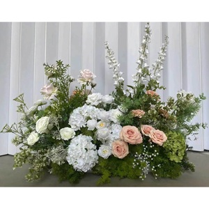 Bouquets de roses et de lotus blancs Offre Spéciale fleurs en plastique artificielles en gros Bouquet de haute qualité fête des mères mariage décor à la maison - Product Image 1