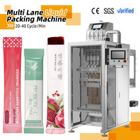 Automatische Multilane Stick Sachet-verpakkingsmachine voor het verpakken van vloeibare fruitgelei