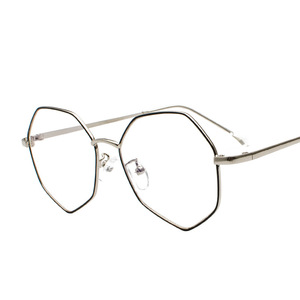 Maidis Women's Octagonal Gold Wire Eyeglasses Frames With UV Protection For Round Faces Fashion Trend - Product Image 5