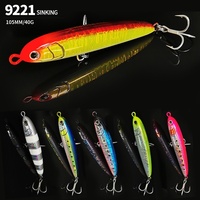 Umpan Pancing Pencil Submersible 105mm/40g Getar Tenggelam Crankbait untuk Ikan Bass Asp Perch - Umpan Lemparan Jarak Jauh Model Pancing