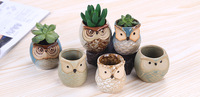 Jepang dan Korea Kartun Hewan Burung Hantu Pot Bunga Kepribadian Kreatif Rumah Berkebun Sukulen Pot Bunga Keramik