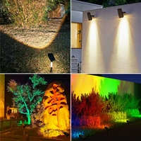 Nouvelle lampe LED solaire extérieure en plastique, indice IP65, lumière du jour 6000K, angle de faisceau 120°, éclairage d'arbres et décoration de jardin