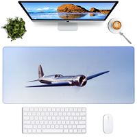 Tapis de souris personnalisé 30x80cm impression avion rétro Aviation grand tapis de bureau avec sublimation étendue cadeau de bureau