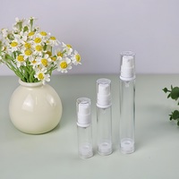 Flacons Pompes Airless Cosmétiques Ronds Vides Personnalisés 5ml 10ml 15ml, Vaporisateurs en Plastique Transparents pour Mascara