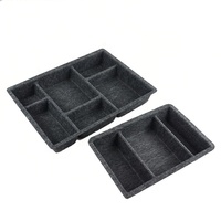 Boîtes de maquillage de papeterie bacs de rangement utilitaires porte-plateaux trieur organisateur de tiroir en feutre pour la maison