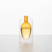 Bouteille en verre unique à double paroi pour diffuseur d'arômes, ornement décoratif de luxe pour la maison, récipient vide pour diffuseur à bâtonnets en rotin