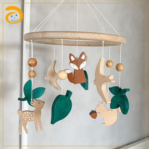 Mobiles pour bébé faits à la main en gros, personnalisés, Coran, berceau, chambre d'enfant, nuage arc-en-ciel, fleur, <span class=keywords><strong>renard</strong></span>, décoration suspendue pour chambre d'enfant - Product Image 3