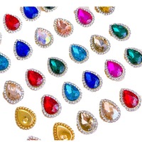 Strass en verre en forme de griffe de tournesol à coudre G&J Wholesale pour accessoires de chaussures et vêtements DIY