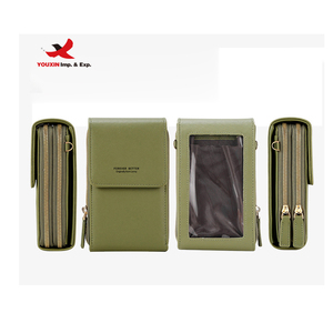 <b>Hot</b> Sale Factory Manufacturer Women Fashion Mini Messenger Wallet PU Leather Zipper Small Soft Polyester Mobile Phone <b>Bags</b> - Product Image 2
