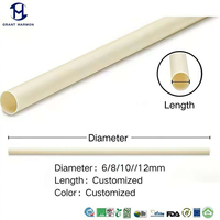 Pailles en paille de maïs PHA 100 % biodégradables 6 mm x 210 mm, pailles jetables sur mesure, qualité alimentaire, sans BPA, modernes