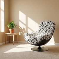 Fauteuil paresseux en velours moelleux avec dossier réglable, chaise inclinable de sol pour chambre et espace de jeu