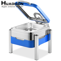 Chauffe-Plat Électrique Huadison pour Buffet, 4 Litres, Acier Inoxydable 304, 400W, Réchaud de Buffet Professionnel