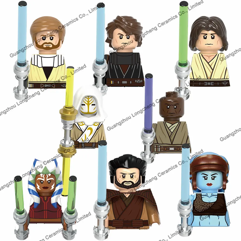 Obi-Wan Kenobi Anakin Skywalker Mace Windu Jedi Tempelbewaker Ahsoka Tano Mini Bouwsteen Actiefiguren Kinderspeelgoed G0108