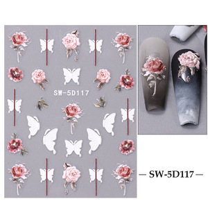สติกเกอร์ติดเล็บลายผีเสื้อ 5 มิติ แบบนูน ลายเลเซอร์สวยงาม สำหรับตกแต่งเล็บ - Product Image 5