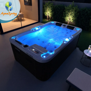 Bain à remous hors sol <span class=keywords><strong>3</strong></span> <span class=keywords><strong>places</strong></span> écologique Baignoires spa 35 jets approuvées par la CE Bains à remous jacuzzier extérieurs avec ozone et filtre - Product Image 1