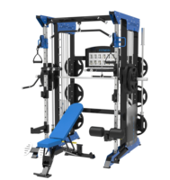 Máquina Smith Multifuncional Comercial, Power Rack con Pesas, para Gimnasio en Casa o Uso Comercial, LonexFit F-011, 5 Años de Garantía