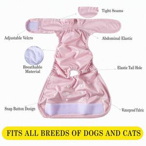 Couches <span class=keywords><strong>pour</strong></span> chiens réutilisables et imperméables, réglables et lavables, <span class=keywords><strong>pour</strong></span> chiens mâles et femelles, chats, période de chaleur - Product Image 3