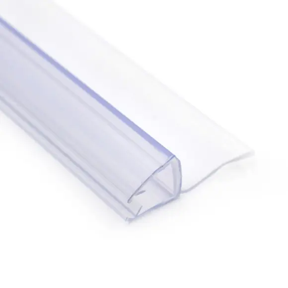 Tira de vedação de pvc de plástico transparente da porta do chuveiro do vidro sem moldura