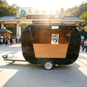 Fast Coffee Trailer Stainless Steel Hot Dog Truck Fully Equipped Pizza Food Cart - Product Image 4