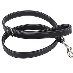Soporte de cuero para el cuello del perro con función de sujeción - Product Image 1