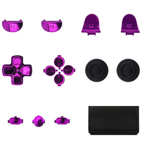 SYYTECH Chrome Printing L1 R1 <strong>L2</strong> <strong>R2</strong> Direction Key ABXY D-pad <strong>Button</strong> <strong>for</strong> Playstation 4 <strong>PS4</strong> <strong>Controller</strong> 4.0 5.0 Full Set - Product Image 4