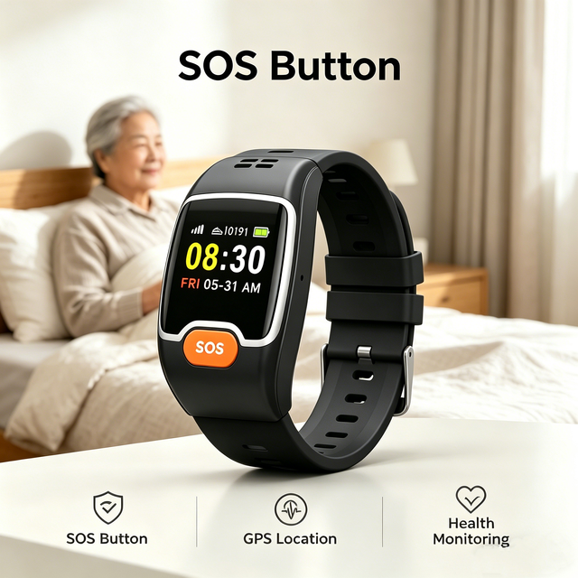 Hongmed L58 4G GPS SOS Security Elderly Care Smart Watch for Them to Live Independently with Dignity by SOS Button, Health Care